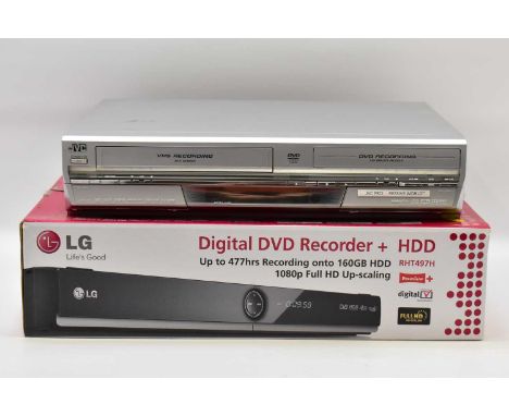 A JVC Video Plus Deluxe DR-MV1 VHS hi-fi, SQPB, VHS and DVD recorder with remote and cables.Condition Report: Cannot confirm 