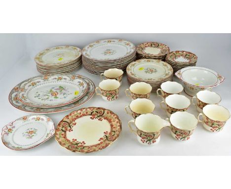 Two Victorian part dinner and tea services to include Corona Ware (Hancock &amp; Sons) 'Tokyo' pattern part dinner service, d