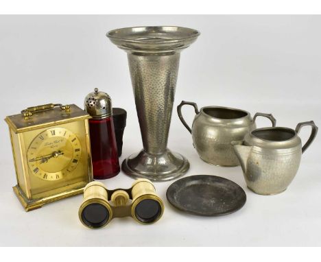 A collectors' lot to include a large Howard pewter vase of conical form inscribed 'Jubilee Competition Green Mount Gold Club 