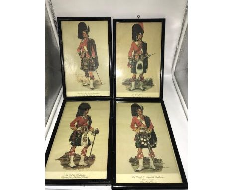 A Lot of 4 vintage A.E. HASWELL MILLER Military prints framed.