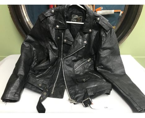 Vintage London B &amp; A bikers leather jacket. 