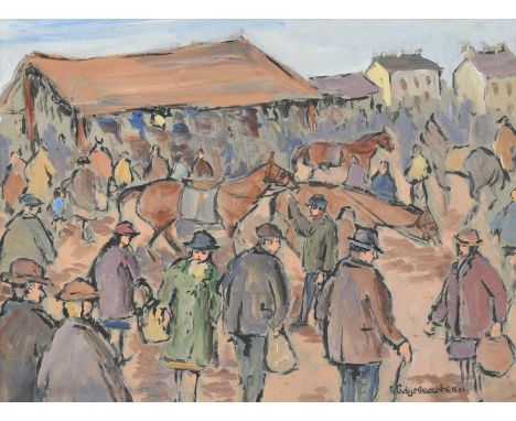
	
		λ&nbsp;GLADYS MACCABE (IRISH 1918-2018)
		HORSE SALE, GALWAY FAIR 
		Oil on paper laid to board 
		Signed (lower right)
