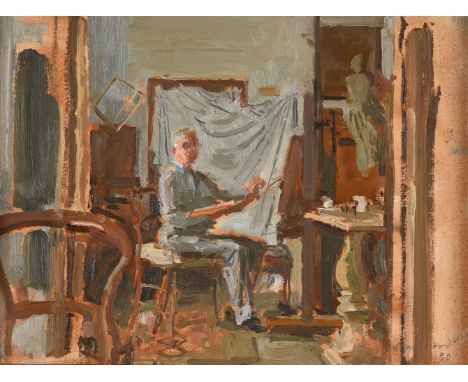 
	
		λ&nbsp;JOHN STANTON WARD (BRITISH 1917-2007)
		SELF-PORTRAIT
		Oil on board 
		Signed and dated 90 (lower right)
		25 x 