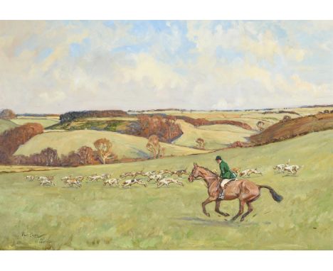 
	
		λ&nbsp;TOM CARR (BRITISH 1912-1977)
		CAPTAIN R. E. WALLACE AND THE HEYTHROP AT CONDICOTE
		Oil on canvas
		Signed, indi
