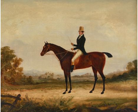 
	
		ENGLISH SCHOOL (19TH CENTURY)
		PORTRAIT OF A GENTLEMAN ON HIS HORSE
		Oil on canvas
		43.5 x 54.5cm (17 x 21¼ in.)
		

