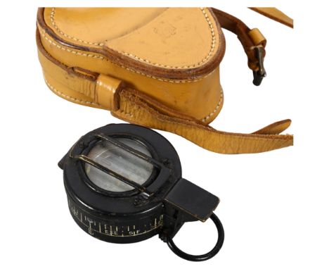 T.G. Company Ltd London, a Second World War Mark 3 compass, no. 12722, dated 1941, with leather case