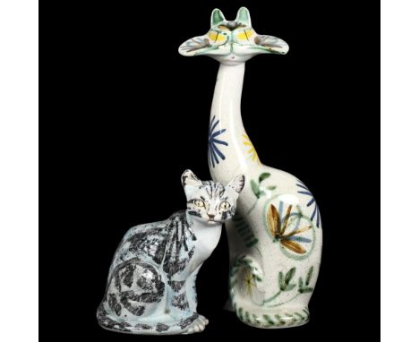 David Sharp (Rye), a limited edition ceramic "Mayfair" cat by David Sharp for Monastery Rye Cinque Ports Pottery, maker's sta