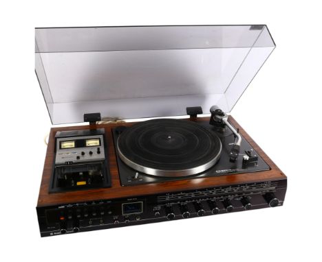 A Vintage National Panasonic F.G. Serbo motor belt drive automatic turntable, model no. SG-2080L, serial no. 61003-011604, wi