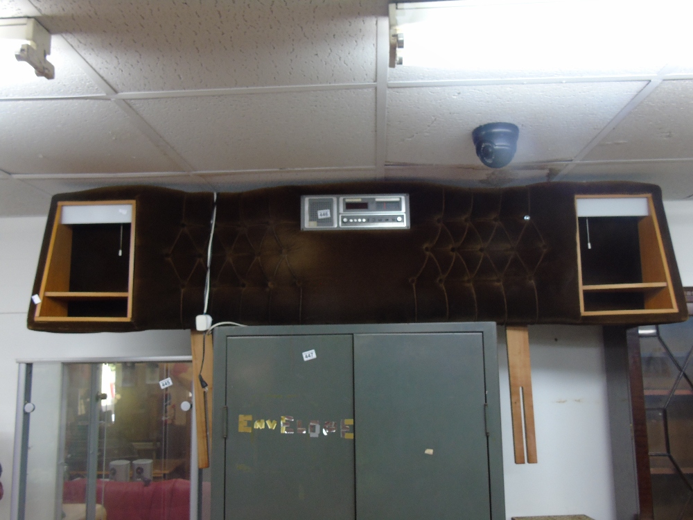 RETRO HEADBOARD WITH BUILT IN RADIO