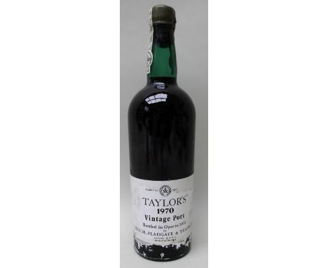 Taylors 1970 Vintage Port, bottled in Oporto 1972 by Taylor, Fladgate, &amp; Yeatman, 21%, 1 x 75cl bottle