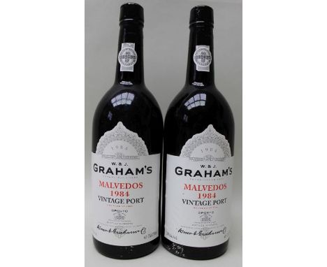 Graham's Malvedos 1984 vintage port, bottled in 1986 Oporto, 20%, 2 x 75cl bottles