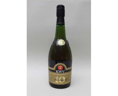 Kwv vintage 10 year old brandy from South Africa 750ml, 1 bottle