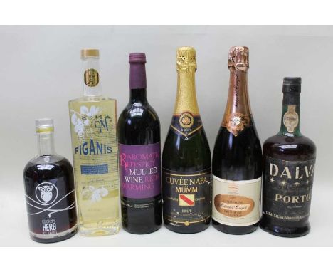 
Mumm Brut, 1 bottle
1985 Charles Heidseick Brut Rose, 1 bottle
1968 Dalva LB Vintage Port, 1 bottle&nbsp;
M&amp;S Mulled Win