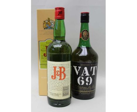 J &amp; B Rare Scotch Whisky with presentation box, 1 bottle
VAT 69 Scotch Whisky, 1 litre bottle (2)