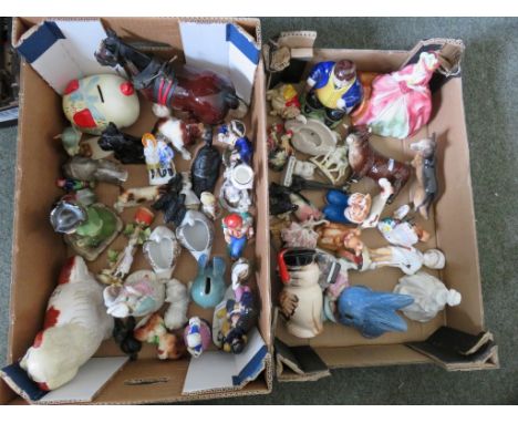 A large quantity of assorted ceramic figures, animals and decorative ornaments 