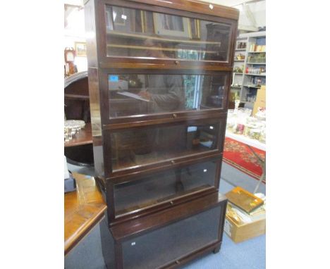 A Globe Wernike bookcase with five sections 