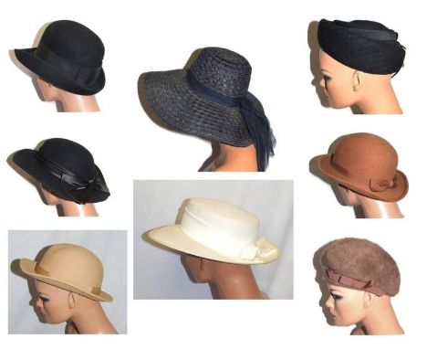 Ladies Vintage Hats incl. Kangol, Jacol etc. (8) 