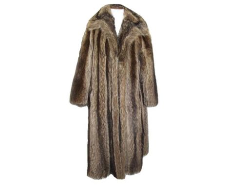 Ladies Vintage Full Length Raccoon? Fur Coat, approx. size 14 
