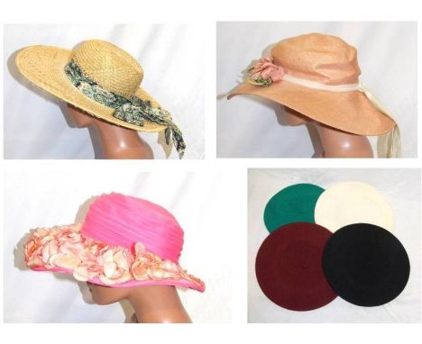 3 Ladies Vintage Hats incl. Bermona Model &amp; 4 Coloured Wool Berets (7) 