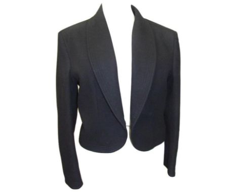 Ladies Vintage Jaeger Black Wool Jacket labelled size 14 