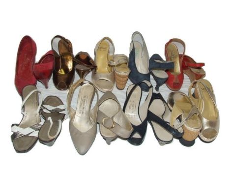 9 Pairs Ladies Vintage Shoes incl. Charles Jourdan, Bruno Magli, Martini Osvaldo, Pied A Terre, etc. (9) 