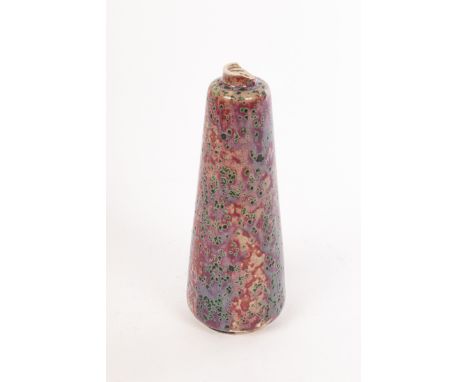 William Howson Taylor (1876-1935), a Ruskin 'High-fired' bottle, dated 1927, of slender tapering form with a screw neck (lack