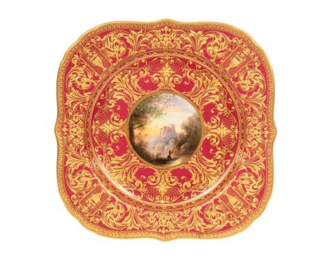 A Further Royal Worcester plate from the Kellogg Service, this one by Harry Davis, made in 1928 for W.K. Kellogg of the Ameri