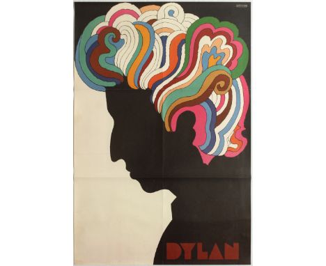 Advertising poster for the sleeve of the Greatest Hits Bob Dylan vinyl album 1967. This poster was included with the original