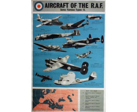 Propaganda Posters WWII - Aircraft of the Royal Air Force. Original vintage World War Two poster: Aircraft of the Royal Air F