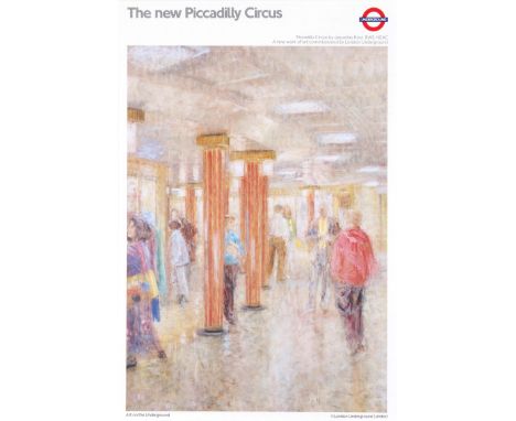 Travel Poster - London Underground - The new Piccadilly Circus by Jacqueline Rizvi, RWS, NEAC. Art on the Underground. Countr