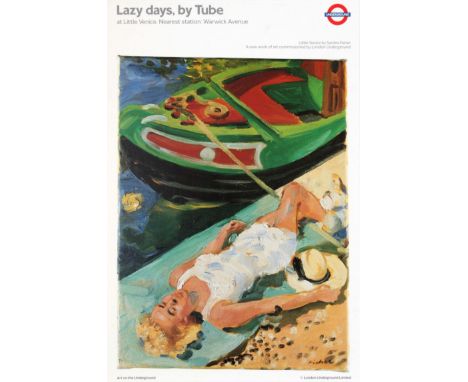 Travel Poster - London Underground - Lazy Days by Tube - Little Venice by Sandra Fisher. Art on the Underground. Country: UK.