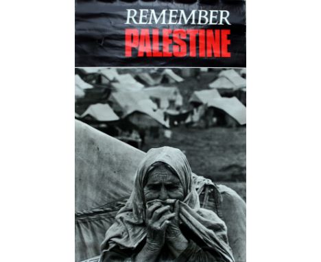Propaganda Posters Remember Palestine. Original vintage propaganda poster, Remember Palestine, printed in the UK in the 1970s