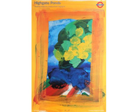 Travel Poster - London Underground - Highgate Ponds by Howard Hodgkin. Art on the Underground. Country: UK. Year: 1990. Artis