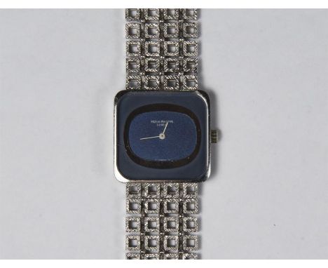 Patek Philippe Réf. 4183-1, Fine and rare 18k White Gold bracelet, manual winding lady’s. 百达翡丽, 18K白金手链, 手动机械, 女装 