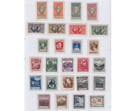 STAMPS LIECHTENSTEIN 1912 to 2023 mint collection in three albums, with many better sets included. Issues up to the mid 1940s