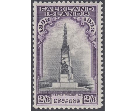 STAMPS FALKLANDS 1933 Centenary set lightly M/M up to and including the 2/6d value, SG 127-38. Cat £508+ (9)