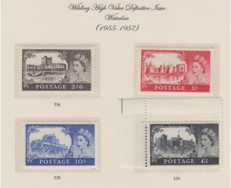 STAMPS GREAT BRITAIN 1952 to 1970 U/M collection on hinge-less printed pages with definitive issues and commemorative sets. I