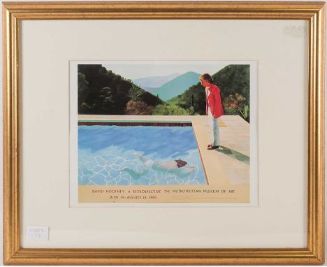 After David Hockney (b.1937), a poster for 'David Hockney: A Retrospective', offset lithographic poster printed in colours, 1