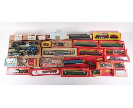 A large quantity of boxed Hornby railway model locomotives, carriages and rolling stock, mostly boxed, together with other ex