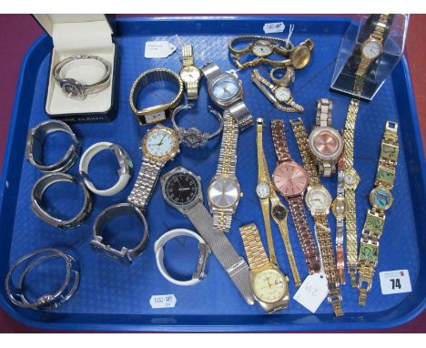 A Mixed Selection of Modern Ladies and Gent's Wristwatches, including Avia, Accurist, Lorus, Anne Klein, a commemorative Elvi