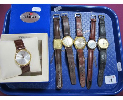 A Modern Tissot Gent's Wristwatch, in original box; Together with Further Gent's Wristwatches, including vintage Oris, Montin