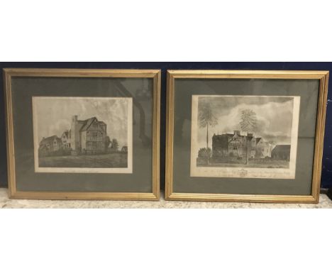 R. PUDDEY AFTER S. SHAW "To Thomas H.F. Whitgreave Esquire this view of his ancient house at Moslely is inscribed by his obli