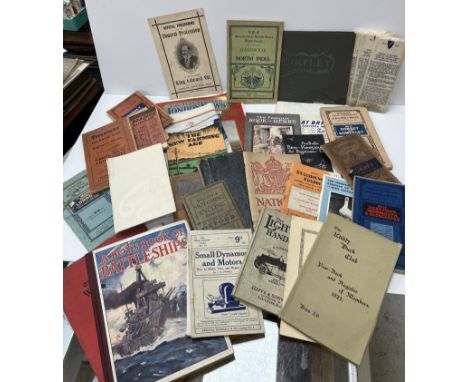 A box and contents of various books to include "The Times War Atlas and Gazeteer", "A boy's book of battleships", "The light 