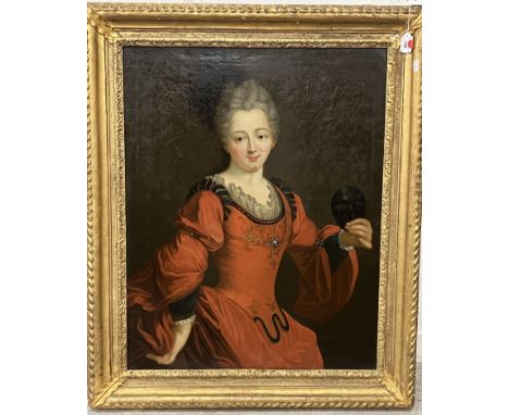 18TH CENTURY ITALIAN SCHOOL "Maria Clementina Sobieska" portrait study, half length, oil on canvas, unsigned, 80 cm x 65 cm  