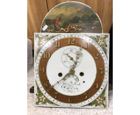 A 19th Century mahogany cased long case clock, the eight day movement by Thomas Bullock of Corsham with painted arch dial, th