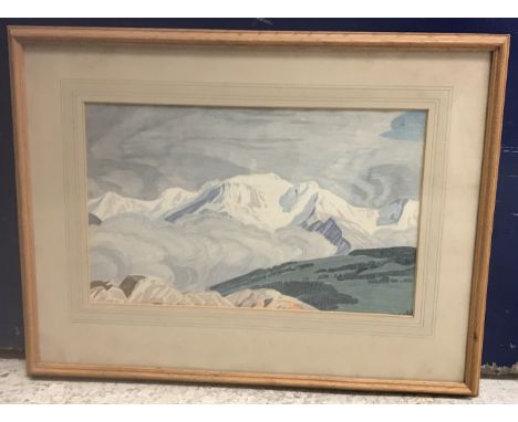 CHARLES MARCH GERE (1869-1957) "Jungfrau", watercolour, monogrammed and dated 1926 lower left, 19 cm x 30 cm  CONDITION REPOR