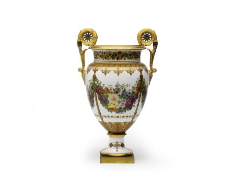 A large Sèvres vase (vase 'Théricléens') given by King Louis Philippe I to William Standish Standish of Duxbury Hall, dated 1