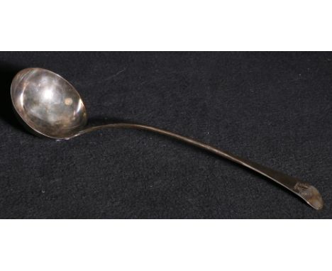 Early 20th century Scottish silver ladle, Edinburgh 1907, approx 130g, 38cm
