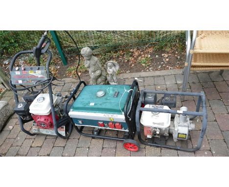 Kraftech professional pressure washer Model. KT-190, with a petrol generator/engine and petrol water pump (3).....This lot is
