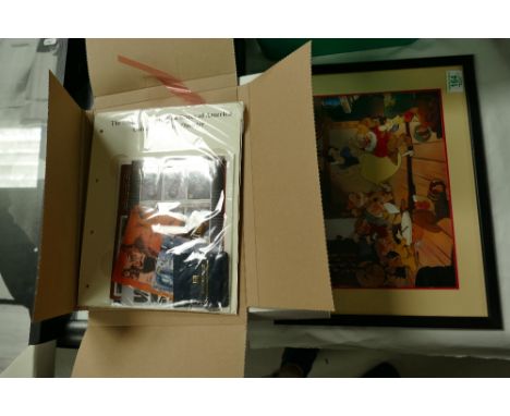 A collection of Elvis themed stamps similar themed film cell with COA and framed Walt Disney themed Snow White and the Seven 